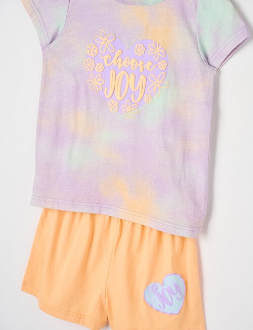 Sleep Mode Choose Joy Splotch Print Knit Short PJ Set, Lilac, 2-8 product photo View 02 L