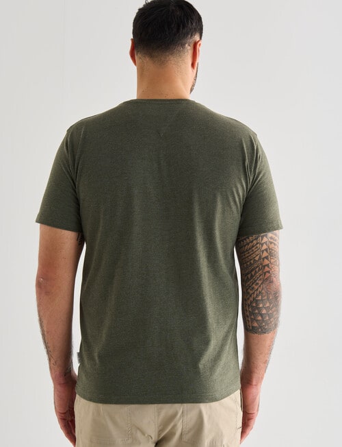 Kauri Trail Print T-Shirt, Khaki Marle product photo View 02 L