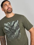 Kauri Trail Print T-Shirt, Khaki Marle product photo View 04 S