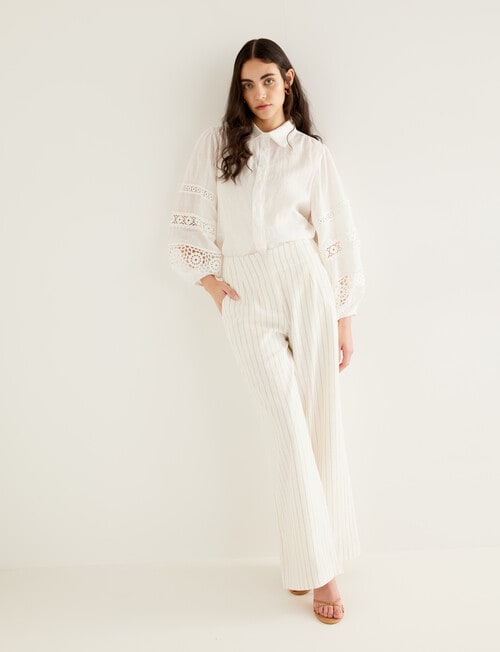 State of play Aria High Waist Pant, Cream product photo View 03 L