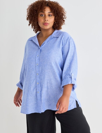 Studio Curve Essential Shirt, Chambray product photo