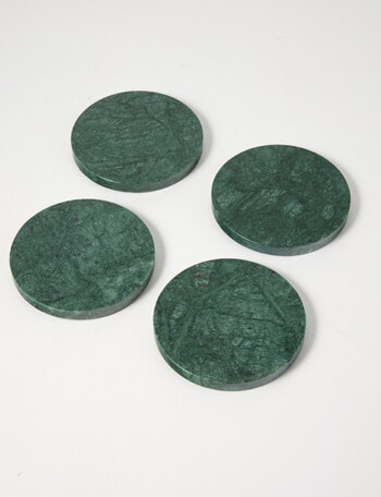 Amy Piper Mia Marble Coaster, Set of 4, Green product photo