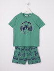 Sleep Mode Digi Gamer Knit Short PJ Set, Green, 2-8 product photo