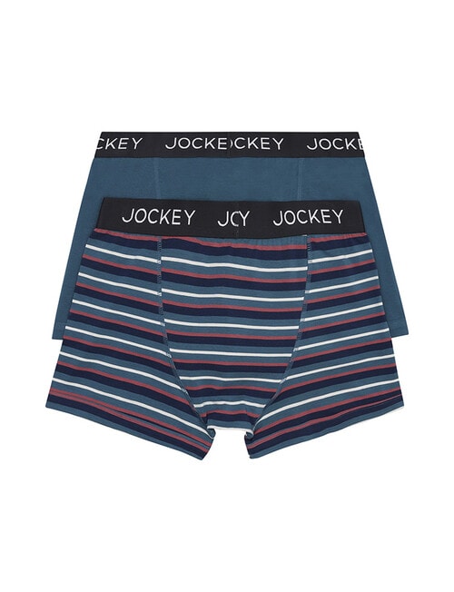 Jockey No Ride Up Cotton Stripe Trunk, High Tide product photo View 02 L