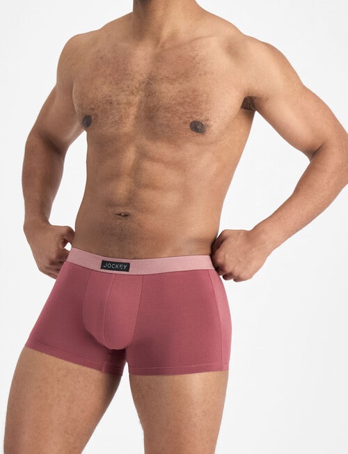 Jockey Comfort Stripe Trunk, 3-Pack, Clay Red, Dark Mist & Resort Stripe product photo View 10 L