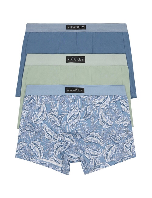 Jockey Comfort Print Trunk, 3-Pack, Dark Mist, Peppermint Smoke & Soft Tropics Print product photo