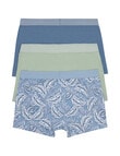 Jockey Comfort Print Trunk, 3-Pack, Dark Mist, Peppermint Smoke & Soft Tropics Print product photo View 02 S