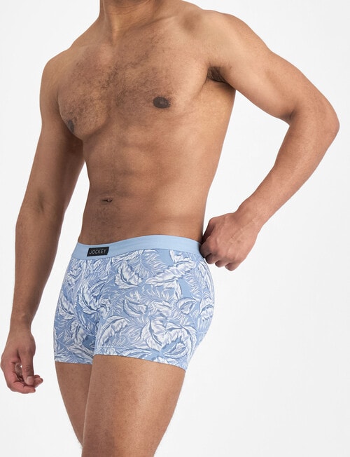 Jockey Comfort Print Trunk, 3-Pack, Dark Mist, Peppermint Smoke & Soft Tropics Print product photo View 10 L