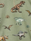 Sleep Mode Dinosaur All-Over Print Knit Short PJ Set, Green, 2-8 product photo View 02 S