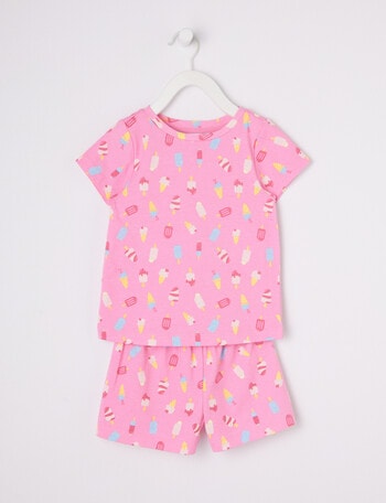 Sleep Mode Ice Pop Knit Short PJ Set, Pink, 2-8 product photo