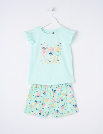 Sleep Mode Fairy Floss Friends Knit Short PJ Set, Mint, 2-8 product photo