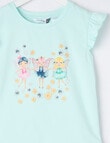 Sleep Mode Fairy Floss Friends Knit Short PJ Set, Mint, 2-8 product photo View 02 S