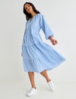 Zest Gingham Tiered Dress, Periwinkle product photo