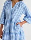 Zest Gingham Tiered Dress, Periwinkle product photo View 04 S