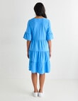 Zest Slub Knit Midi Tiered Dress, Periwinkle product photo View 02 S