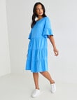 Zest Slub Knit Midi Tiered Dress, Periwinkle product photo View 03 S