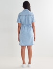 Denim Republic Button Through Denim Dress, Light Wash product photo View 02 S