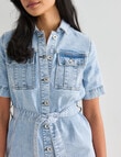 Denim Republic Button Through Denim Dress, Light Wash product photo View 05 S