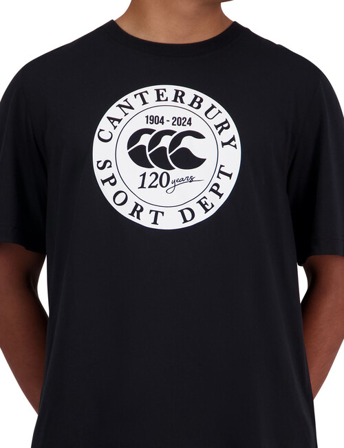 Canterbury Sport Dept Logo Short Sleeve T-Shirt, Jet Black product photo View 03 L