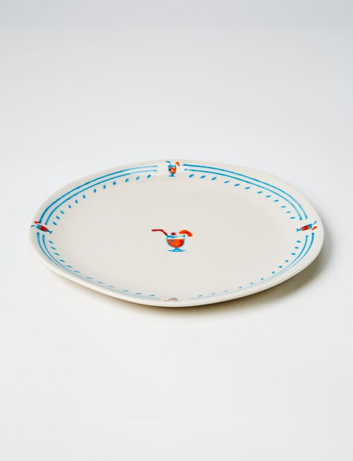 Bosa Coastal Cocktail Side Plate, 20cm, Blue product photo