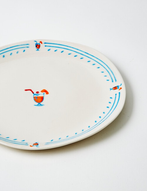 Bosa Coastal Cocktail Side Plate, 20cm, Blue product photo View 02 L