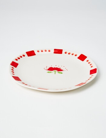 Bosa Coastal Pohutukawa Side Plate, 20cm, Red product photo