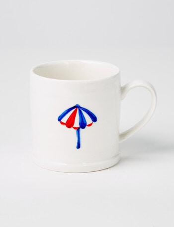 Bosa Coastal Umbrella Mug, 12cm, Cream product photo