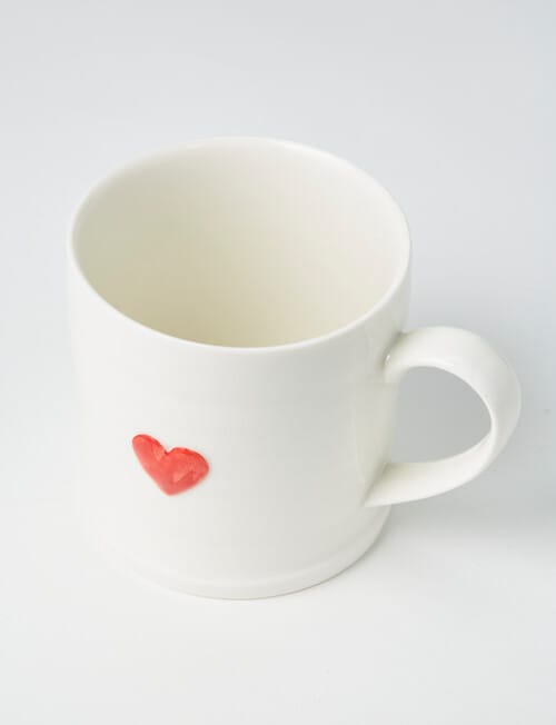 Bosa Coastal Heart Mug, 12cm, Cream product photo View 02 L