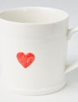 Bosa Coastal Heart Mug, 12cm, Cream product photo View 03 S