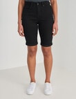 Denim Republic Denim Knee Length Short, Black product photo