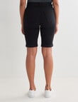 Denim Republic Denim Knee Length Short, Black product photo View 02 S