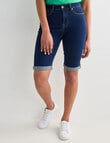 Denim Republic Denim Knee Length Short, Dark Wash product photo