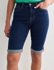 Denim Republic Denim Knee Length Short, Dark Wash product photo View 04 S