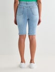 Denim Republic Denim Knee Length Short, Light Wash product photo View 02 S