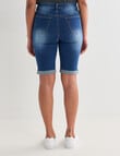 Denim Republic Denim Knee Length Short, Blue Wash product photo View 02 S