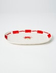 Bosa Coastal Pohutukawa Platter, 27cm, Cream & Red product photo