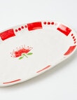 Bosa Coastal Pohutukawa Platter, 27cm, Cream & Red product photo View 02 S