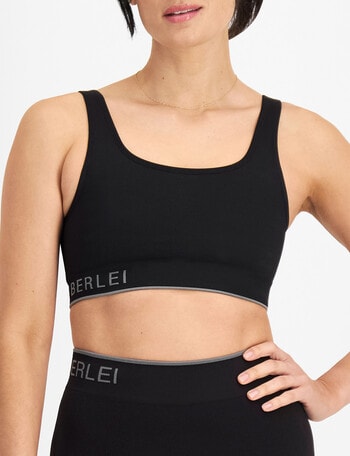 Berlei Active Seamless Scoop Crop, Black, S-3XL product photo