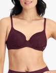 Berlei Because Lace Lightly Lined Bra, Sangria Wine, B-E product photo