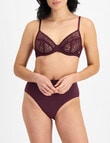 Berlei Because Lace Lightweight Bra, Sangria Wine, B-F product photo View 04 S