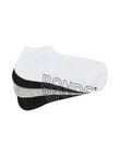 Bonds Logo Lightweight No Show Sock, 4-Pack, Black, White & Grey product photo