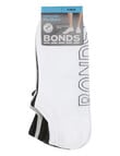 Bonds Logo Lightweight No Show Sock, 4-Pack, Black, White & Grey product photo View 03 S