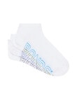 Bonds Logo Lightweight Low Cut Sock, 4-Pack, White product photo