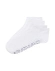 Bonds Logo Lightweight Low Cut Sock, 4-Pack, White product photo View 02 S