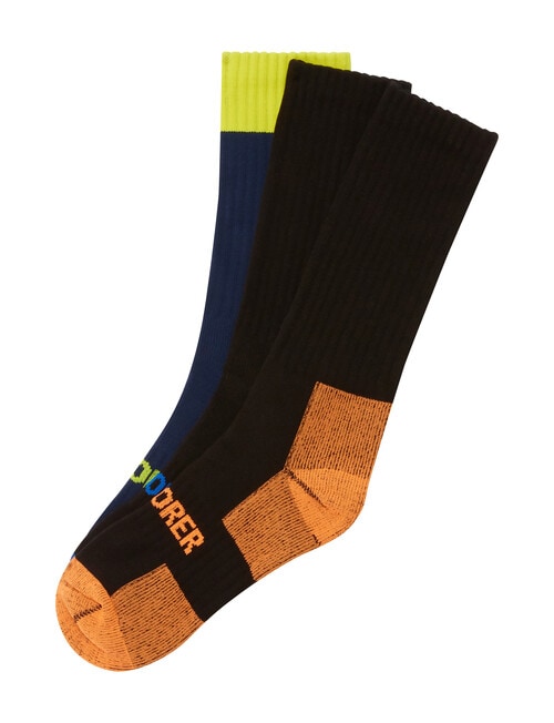 Bonds Explorer Tough Work Crew Sock, 2-Pack, Fluro product photo View 02 L