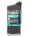 Bonds Explorer Original Light Crew Sock, Grey Stripe product photo View 03 S