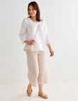 Ella J Linen Button Top, White product photo View 03 S