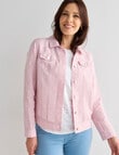 Ella J Linen Short Jacket, Pale Pink product photo