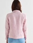 Ella J Linen Short Jacket, Pale Pink product photo View 02 S