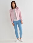 Ella J Linen Short Jacket, Pale Pink product photo View 03 S